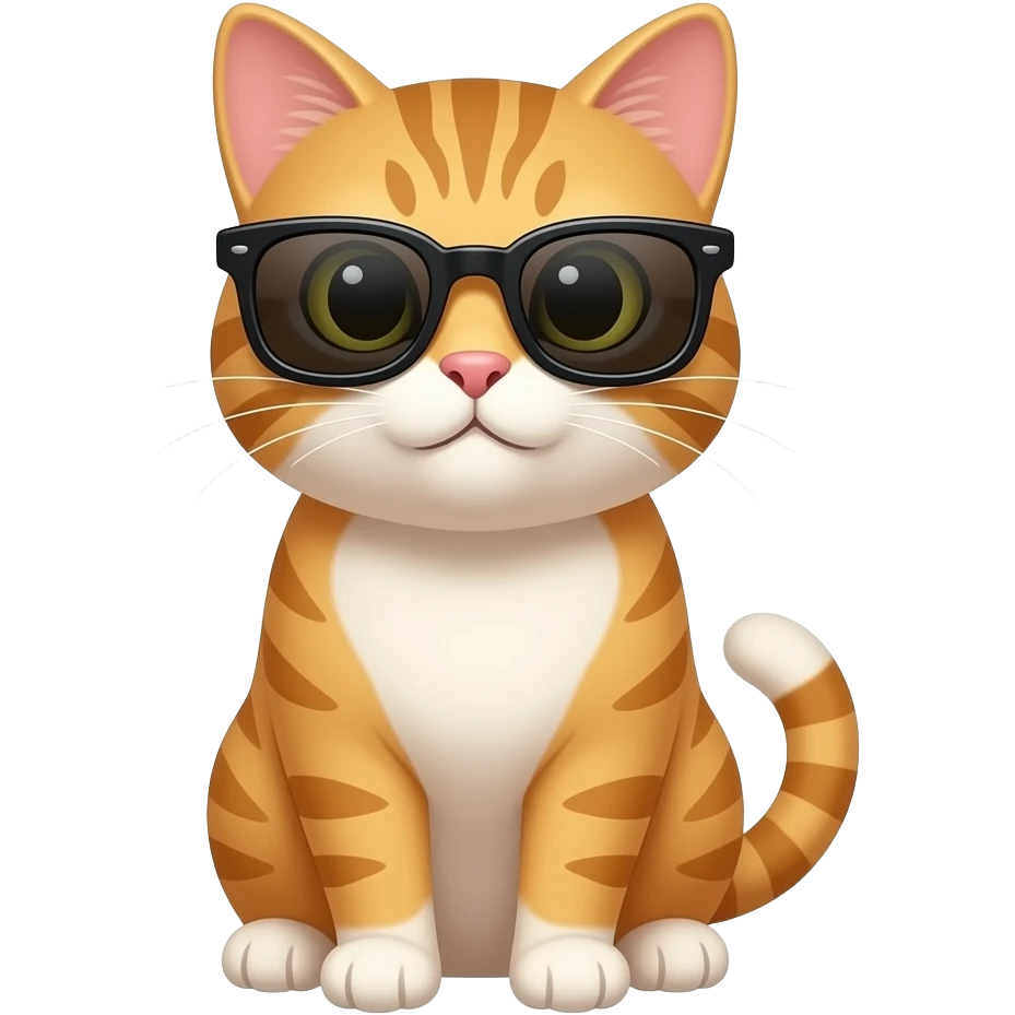 Cat wearing sunglasses emoji
