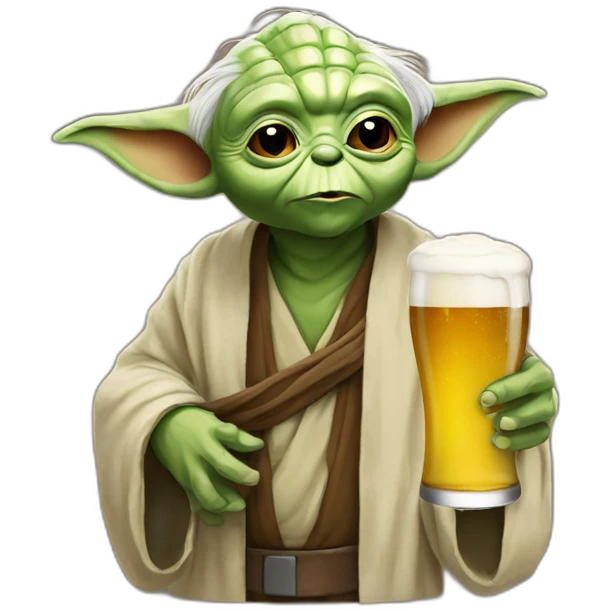 Yoda-drink-beer emoji