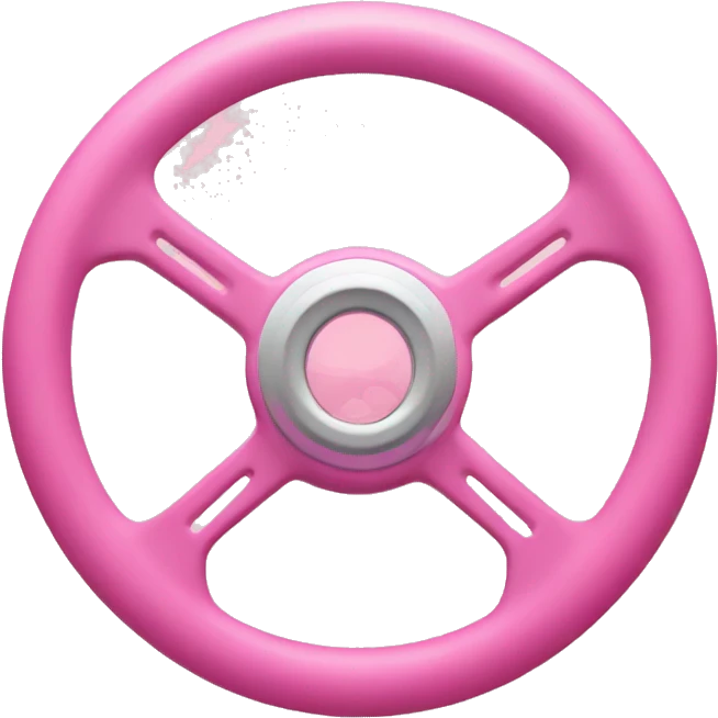 Pink steering wheel  emoji