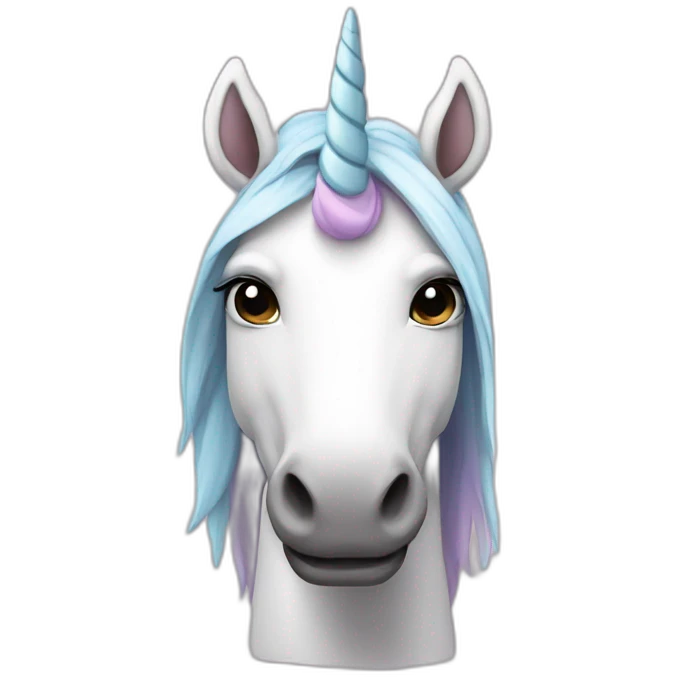 A unicorn wearing a hoodie emoji