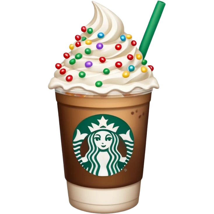 Iced Christmas Starbucks coffee emoji