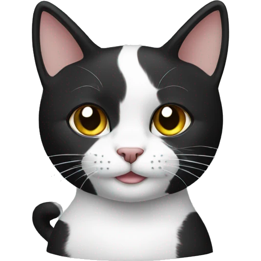 A black and white cat named bandit emoji