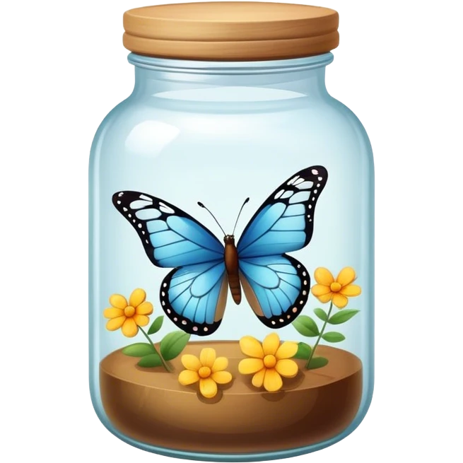 Jar with butterfly inside emoji