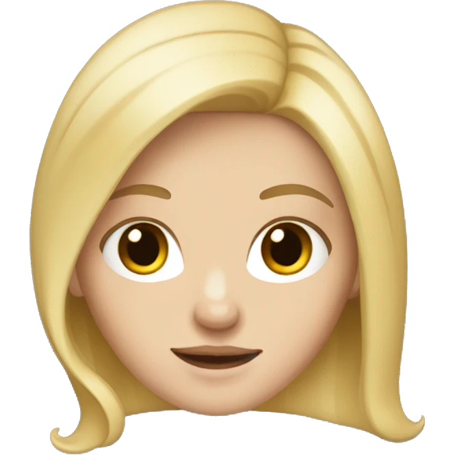 White girl with blonde hair  emoji