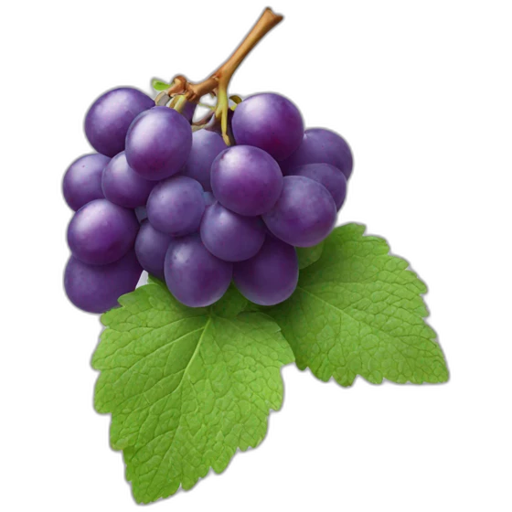 Wet grape and Mint emoji