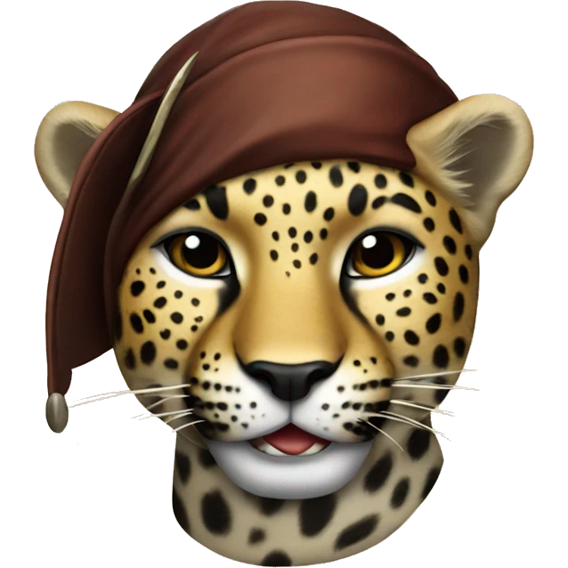 Leopard with Pirat  emoji