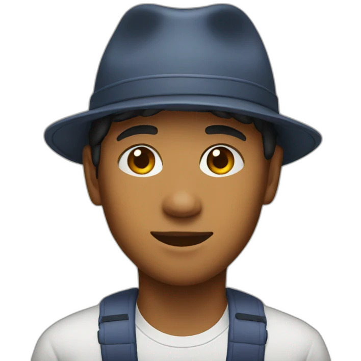 A young man wearing a hat  emoji