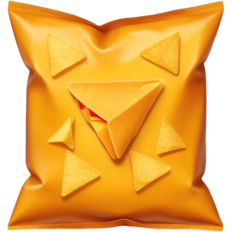 Bag of nacho cheese flavored Doritos  emoji