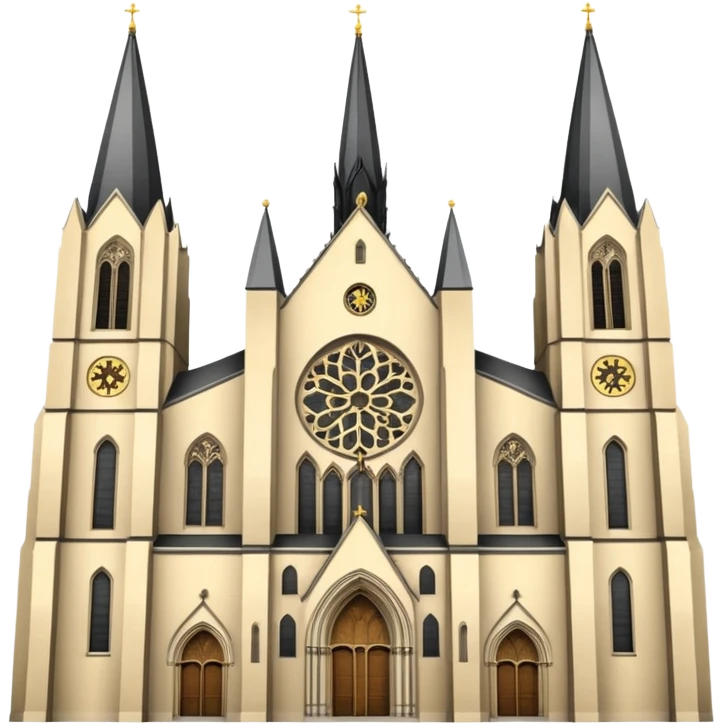Kölner Dom cathedral front view no frame no border emoji