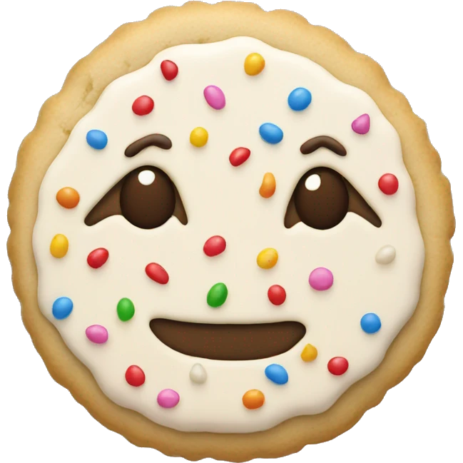 Sugar cookie with sprinkles emoji