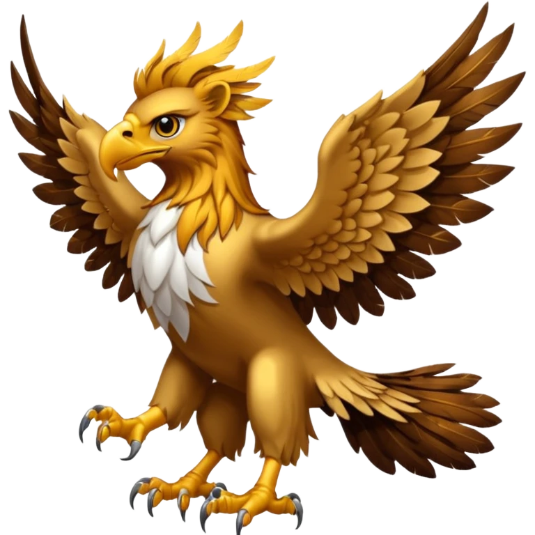 Grifin, lion body, wings, eagle head emoji