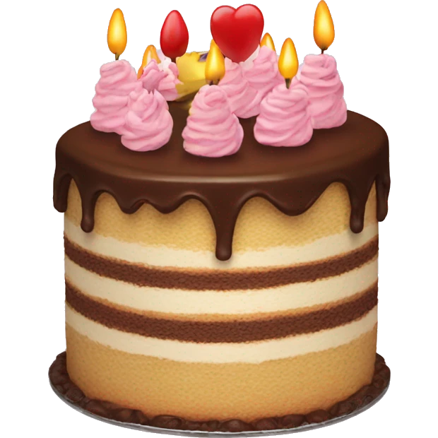 Cake with Happy Birthday emoji