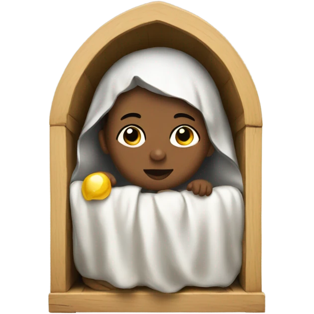 Baby Jesus manger emoji