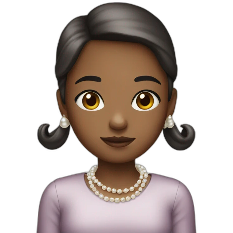 girl-with-pearl emoji