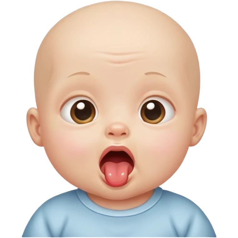 Basic bald baby drolling  emoji