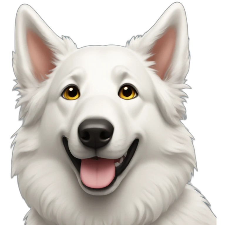 White shepherd happy emoji