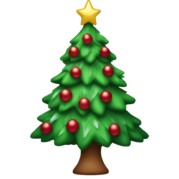 Coquette Christmas tree emoji
