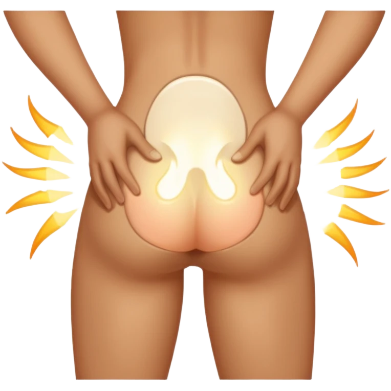 Mans butt getting shocked with electricity (show the butt) emoji