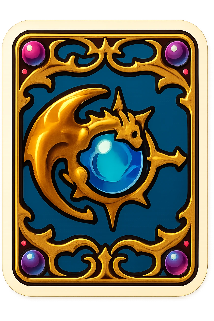 render a playing card back design for PCU emoji