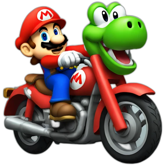 mario riding yoshi emoji