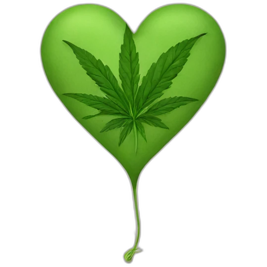 Weed heart emoji