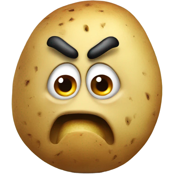 Angry potato emoji