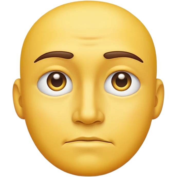 Yellow face giving a side eye with its head turned to the side emoji