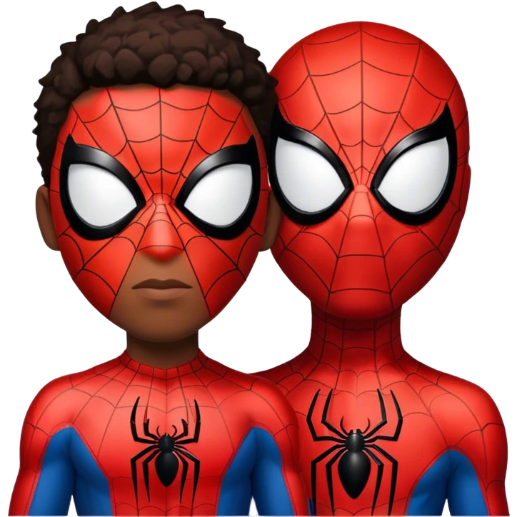 miles morales with spiderman mask 'Two Person " emoji