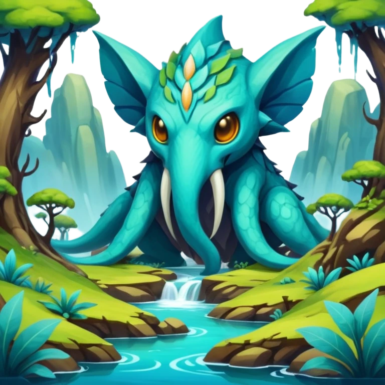  Epic painted artistic abstract complex detailed aesthetic-Fakémon-creature-scenery emoji