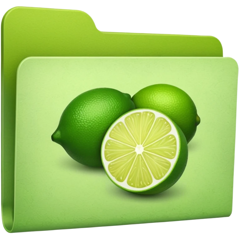 file folder with lime picture  emoji