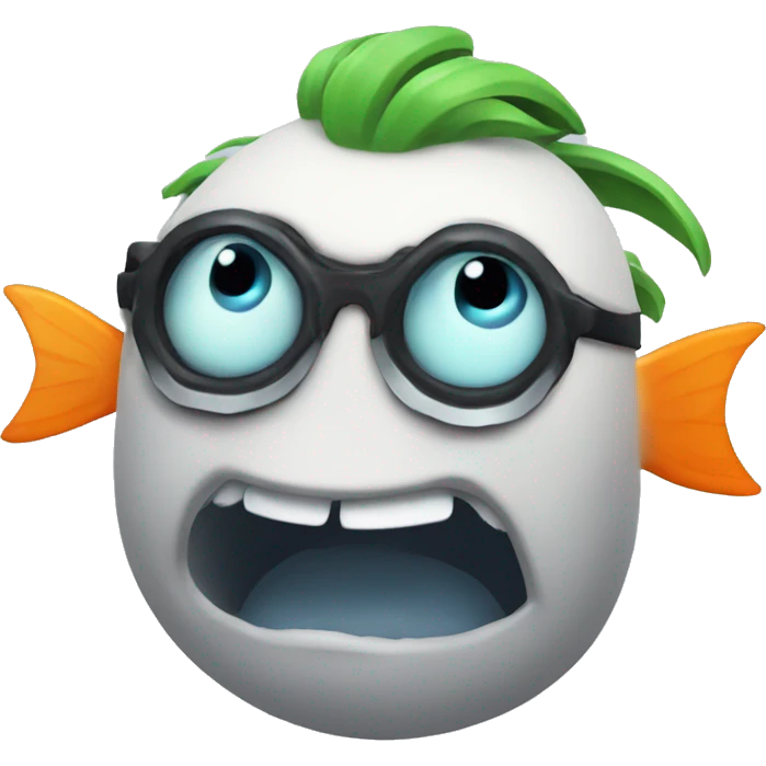 Un poisson gamer emoji