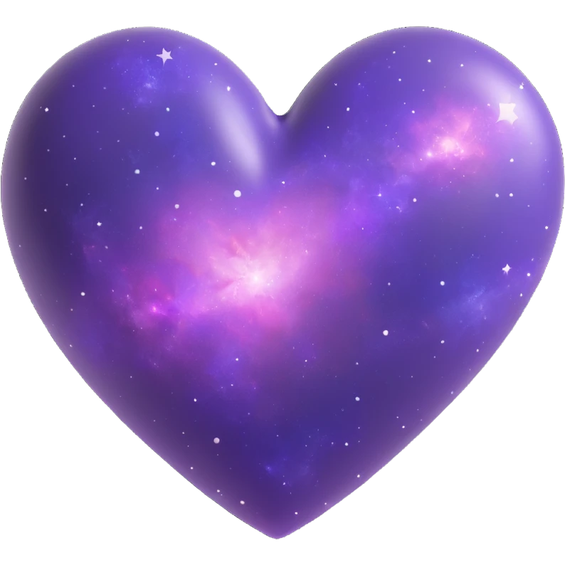 purple galaxy heart transparent emoji