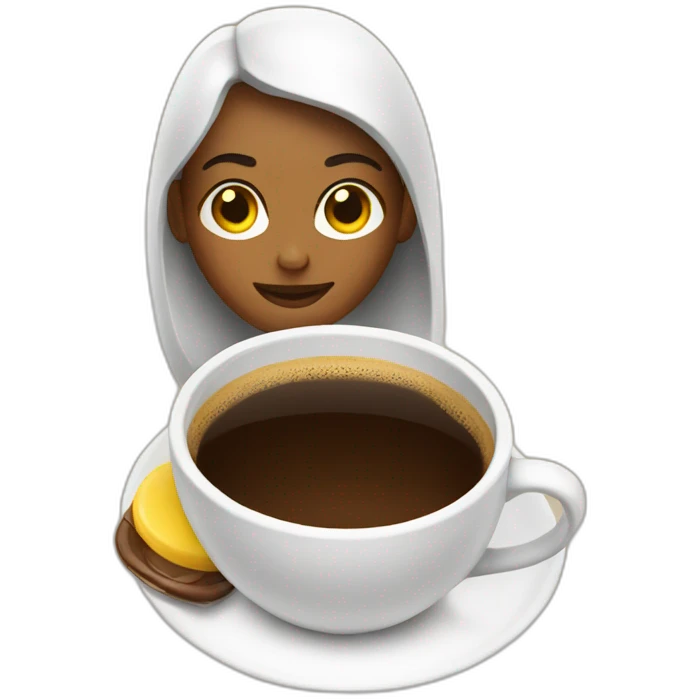 morning girl coffee emoji