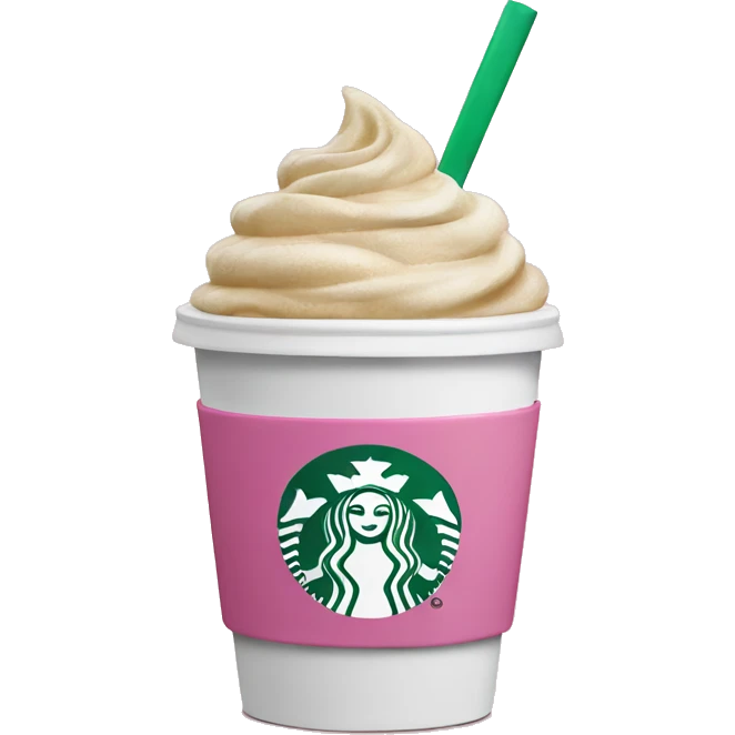 Pink Starbucks coffee cup emoji