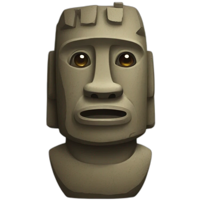 Moai plus Monkey emoji