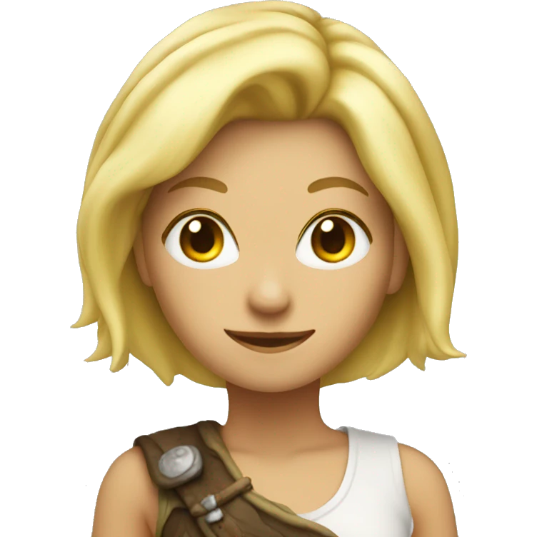 Blonde woman on dragon emoji