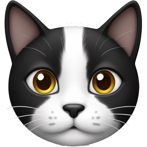 Black and white cat emoji