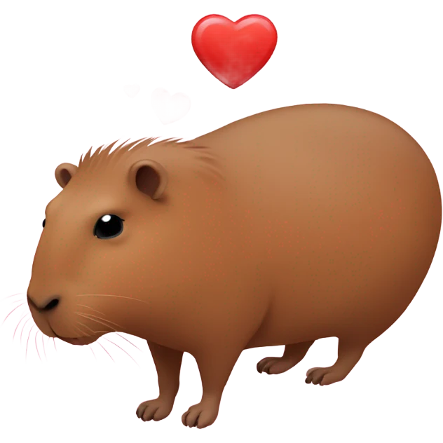 Capybara dando un corazón  emoji