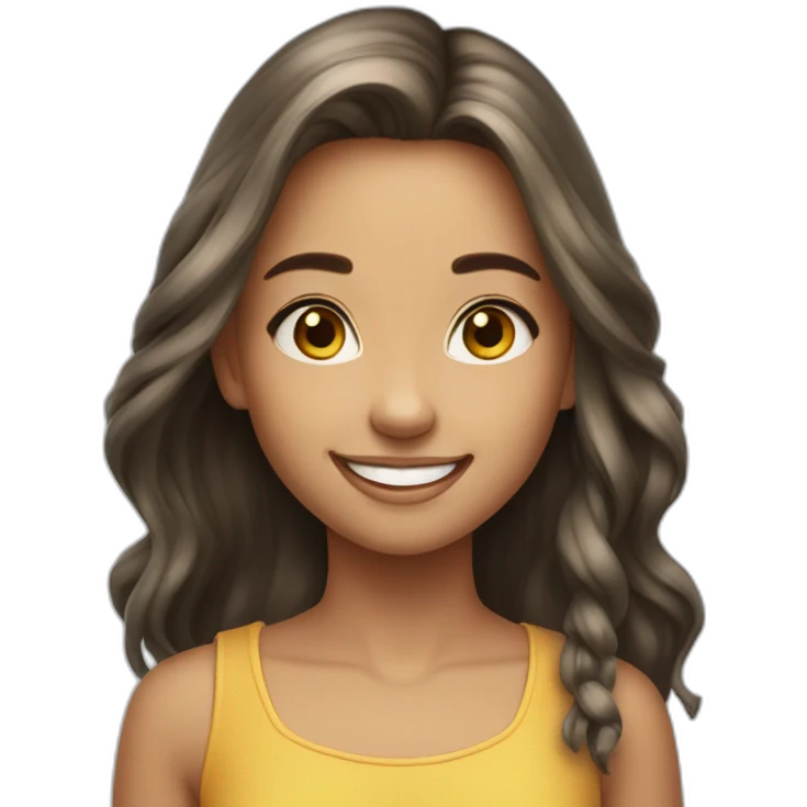 Beautiful bldie smile young girl emoji