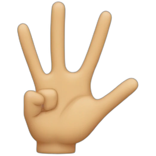 Croiser les doigts avec le pouce en plus emoji