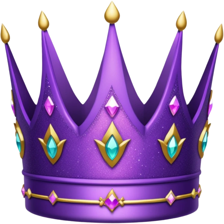 purple crown glitter  emoji