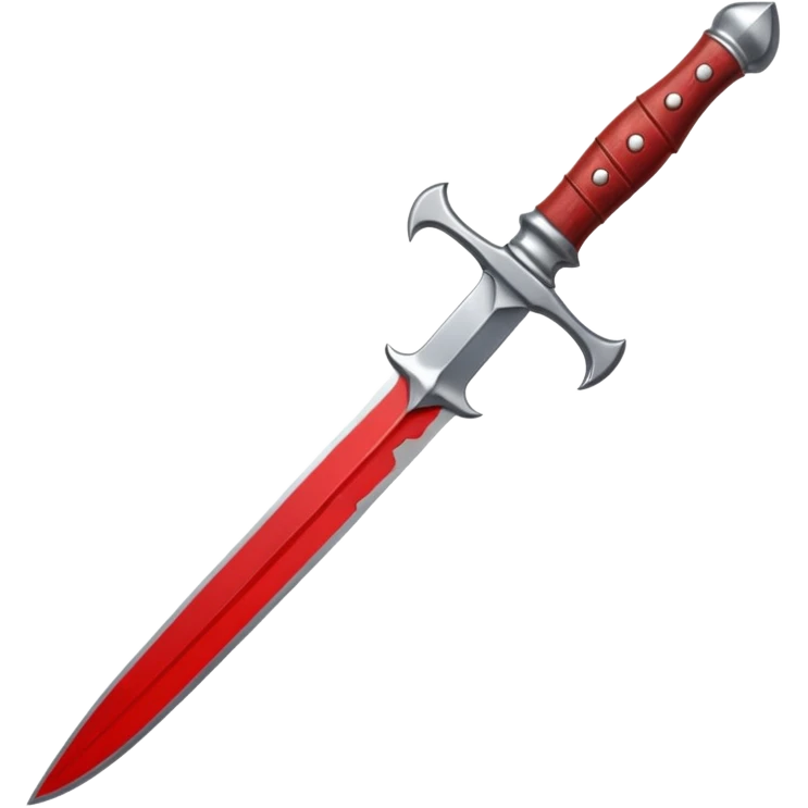 Bloody dagger, cartoon horror emoji, small, no background emoji