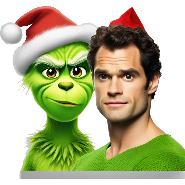 henry cavill as grinch emoji