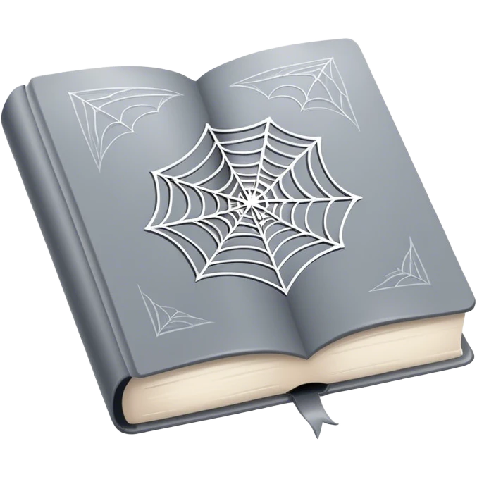 magical grey book of networking with a magic web emoji