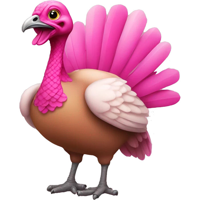 Pink turkey emoji