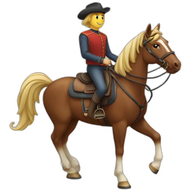 Ebbape sur un cheval emoji