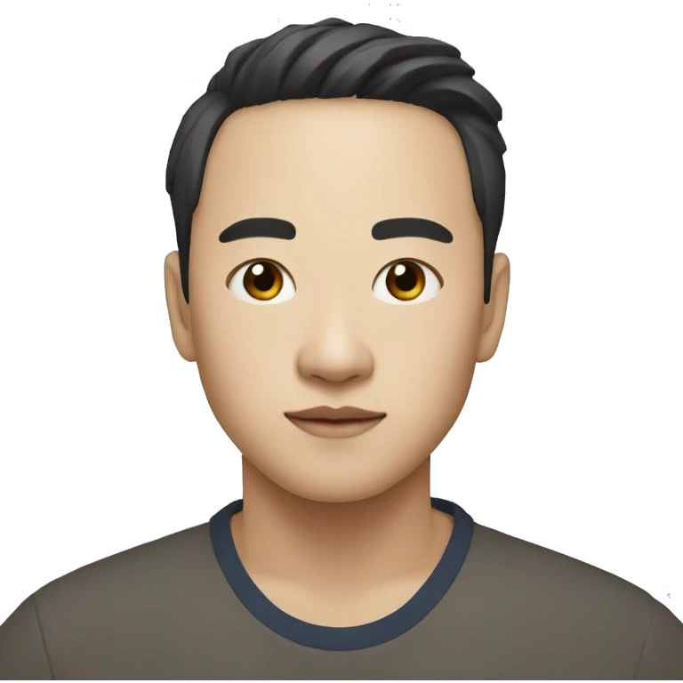  chinese character avatar, 20 year old ，Neutral and Abstract emoji