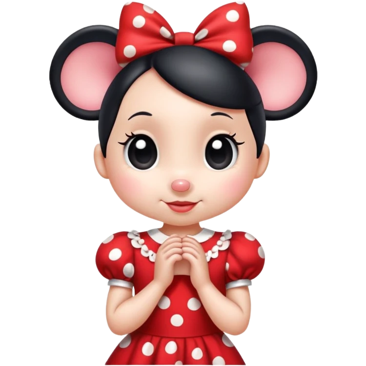 Mini mouse shy stance emoji
