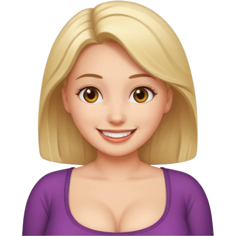 A girl with big boobs emoji