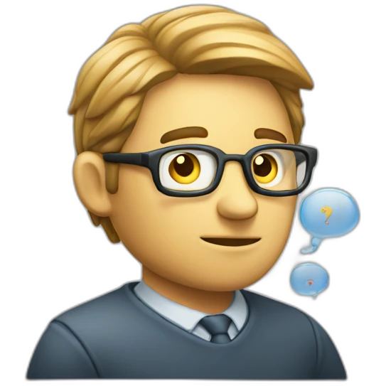 it man with think bubble emoji